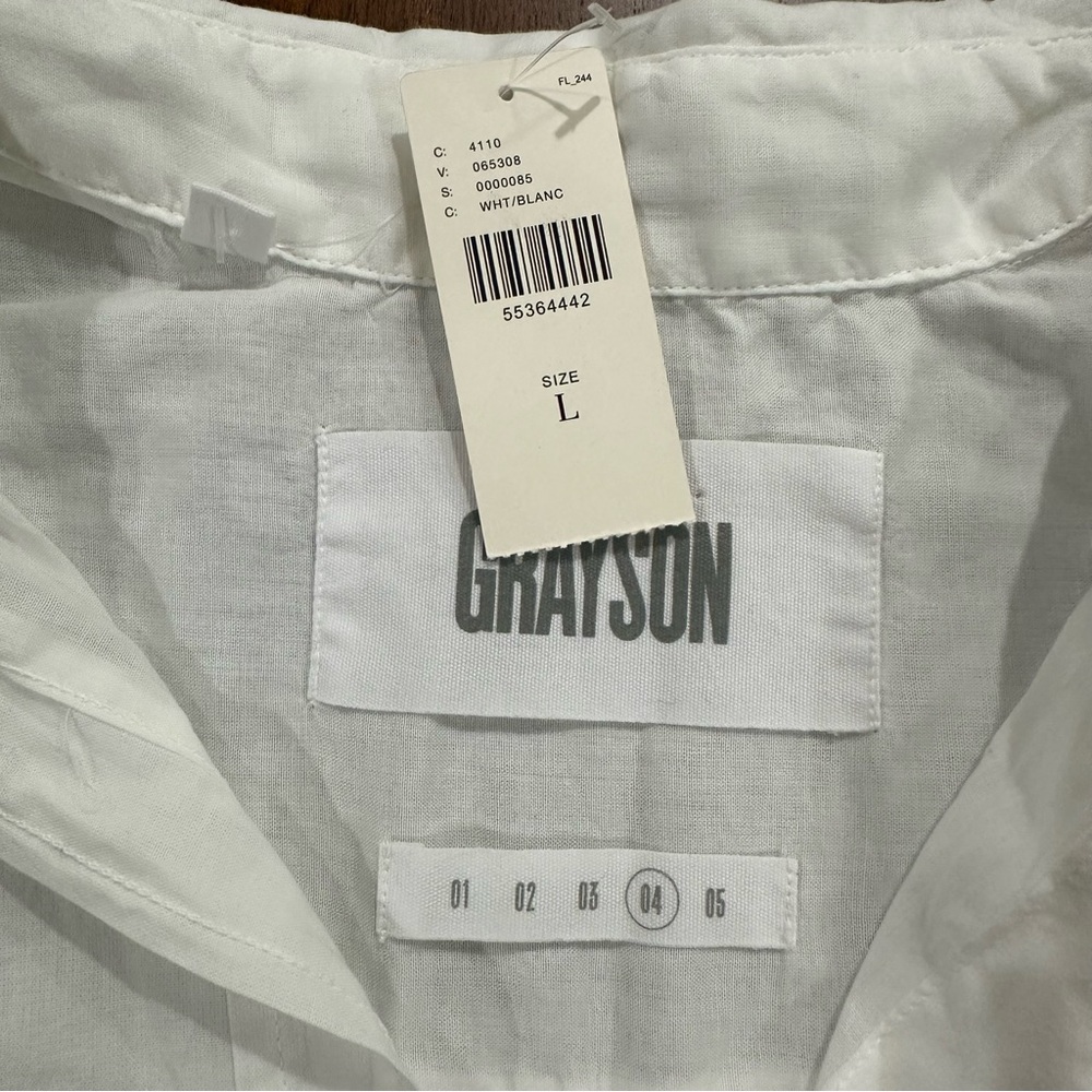 New! Grayson The Hero Button Down Capsule 100% Cotton Minimalist Size Large - Picture 3 of 6